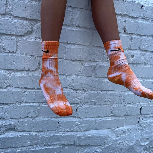 Sunset Orange Tie-dye Nike Socks - Sox UK