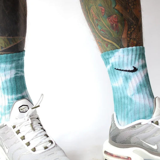 Teal Tiedye Nike Socks - Sox UK